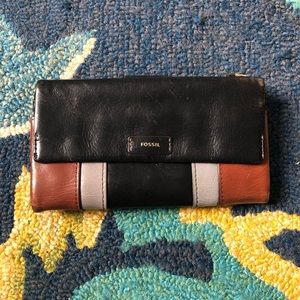 Leather fossil wallet